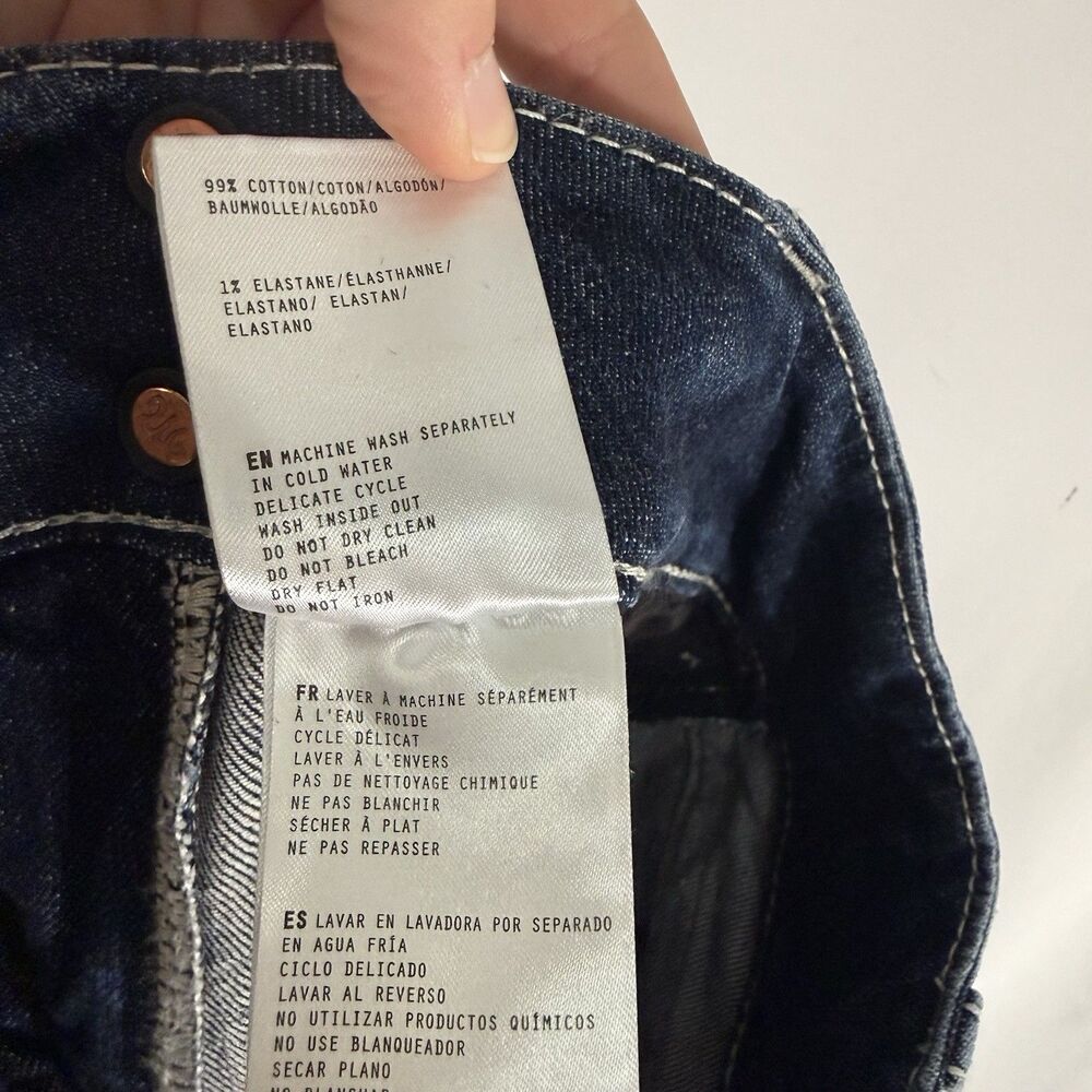 Miss Me Jean Curvy Shorts Women's 30 Dark Wash Cut Off Whiskered 4.5" Inseam - Picture 8 of 10